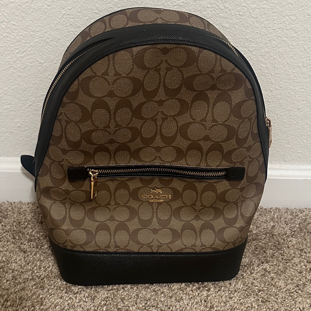 Coach Signature Brown and Black Men's Backpack